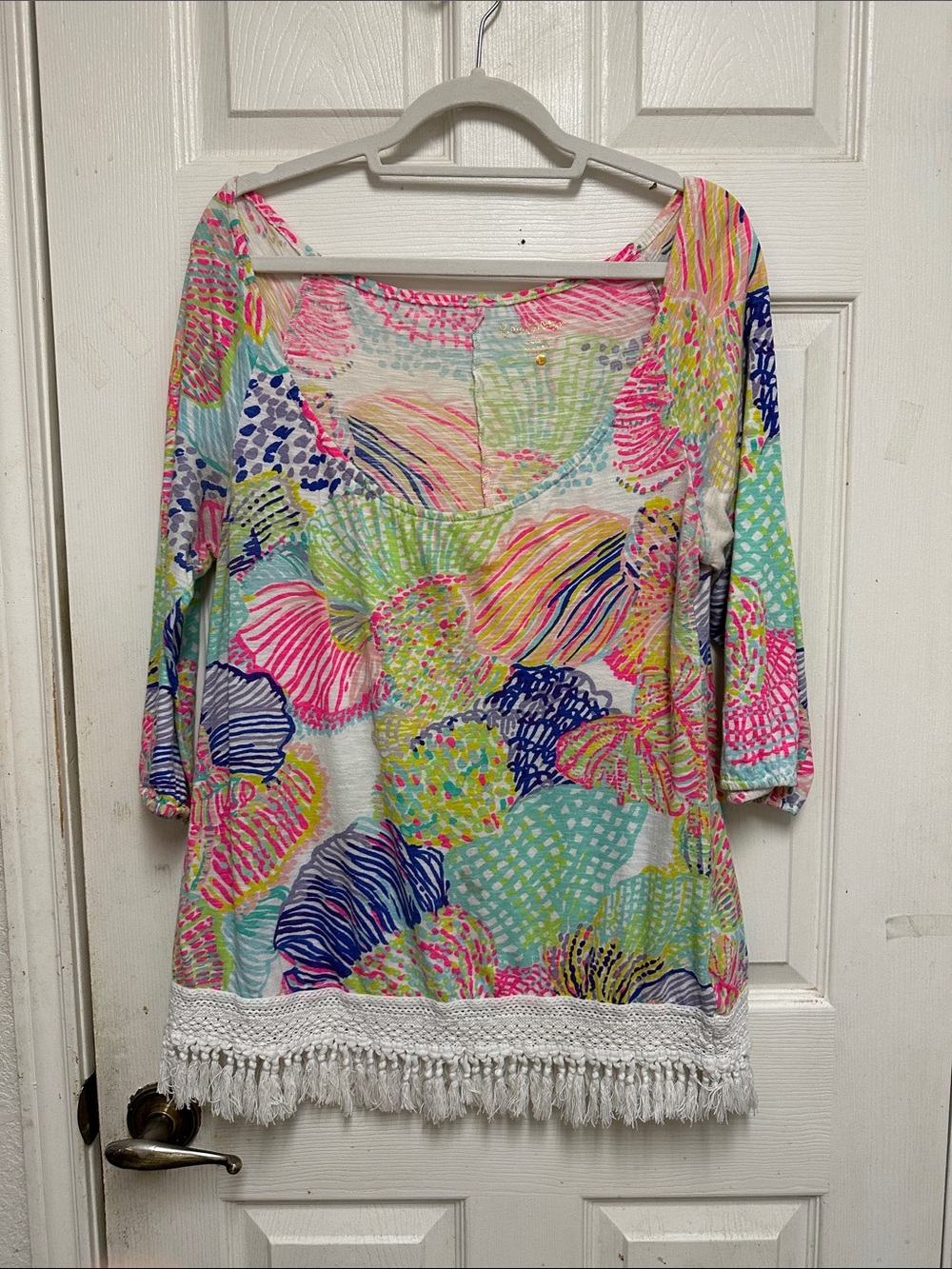 Lilly Pulitzer off the shoulder cover-up